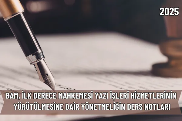 Bölge Adliye ve Adli Yargı İlk Derece Mahkemesi İle CBS İdari ve Yazı İşleri Hizmetlerinin Yürütülmesine Dair Yönetmeliğin Ders Notları