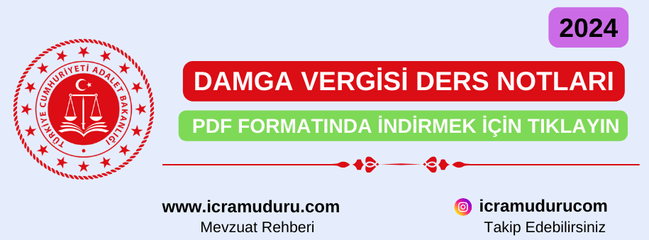 Damga Vergisi Kanunu Ders Notları 2024