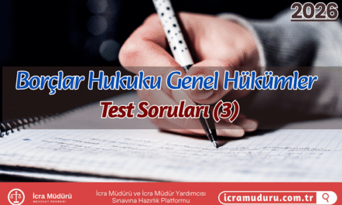 Borçlar Kanunu Genel Hükümler Test Soruları 3