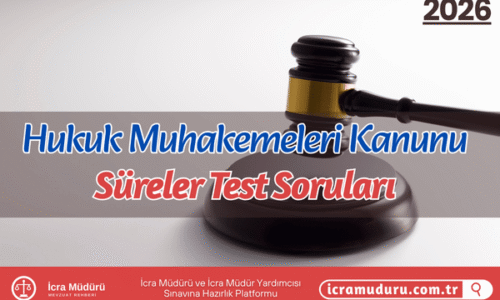 Hukuk Muhakemeleri Kanunu Süreler Test Soruları