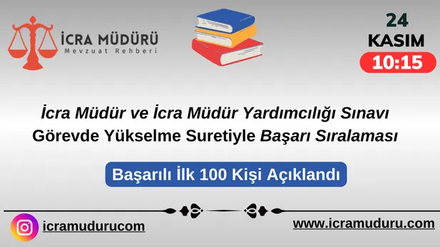 24 Kasım 2024 Görevde Yükselme Suretiyle Başarı Sıralaması Açıklandı
