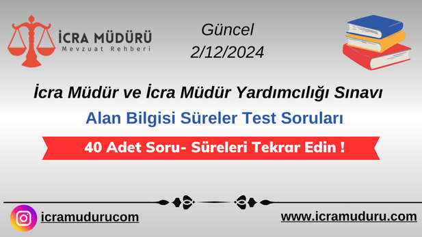 Alan Bilgisi Süreler Test Soruları ( 40 Adet)