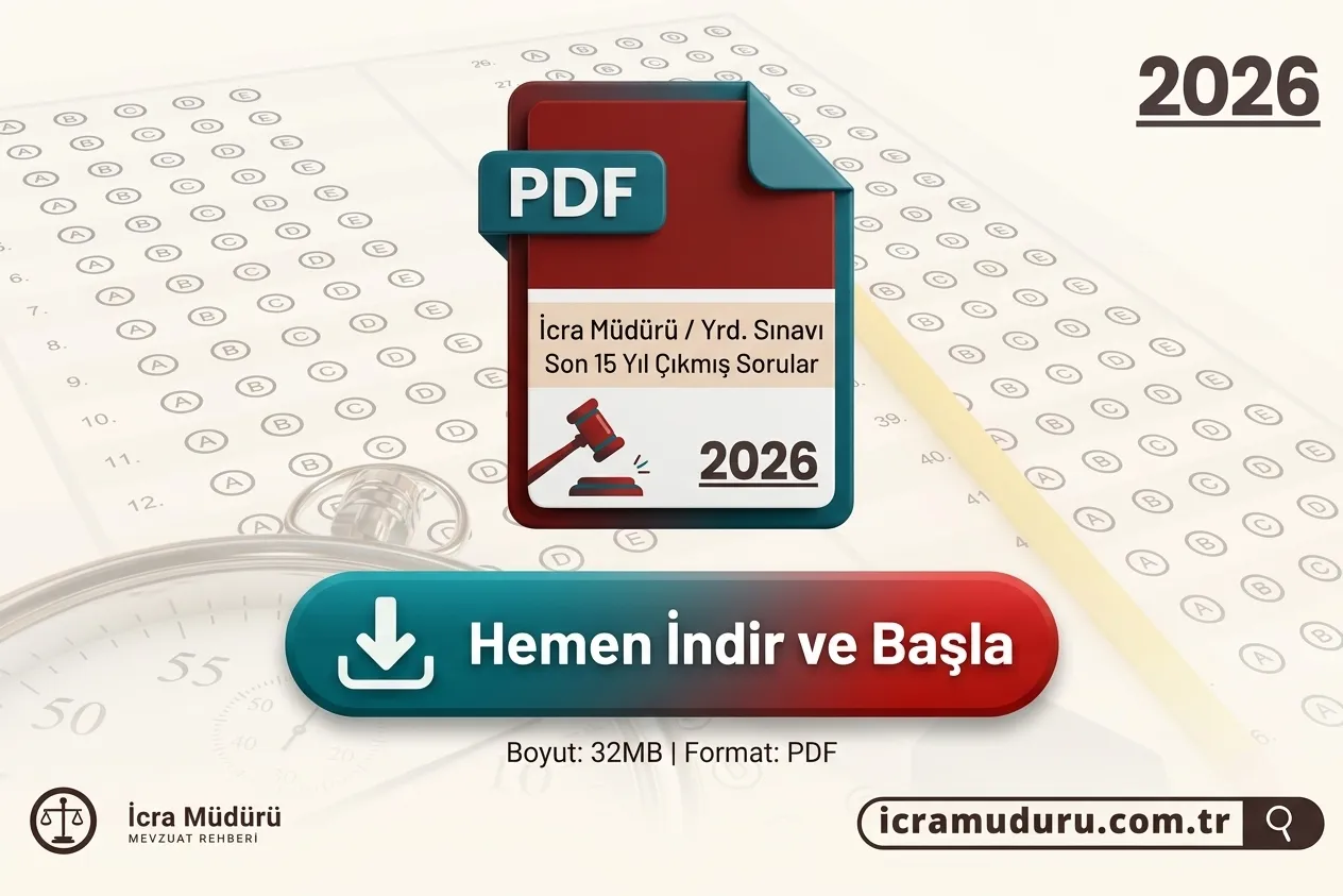 İcra Müdür ve Müdür Yardımcılığı Sınavı Son 15 Yıl Çıkmış Sorular
